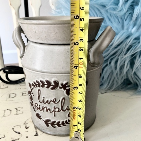 Scentsy, Warmer, Full Size, Live Simply, Rustic Grey, Farmhouse, Milk Jug - Picture 14 of 15